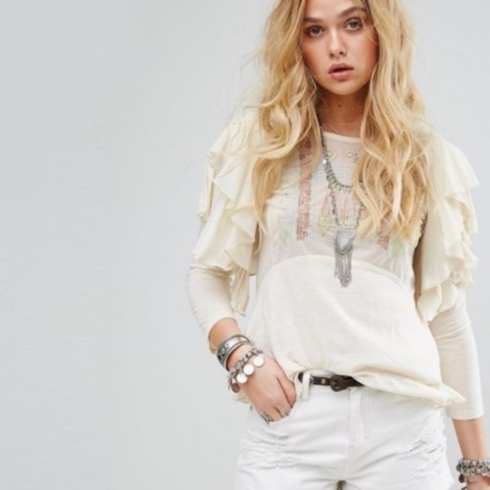 Free People Womens La Cienga Knit Blouse